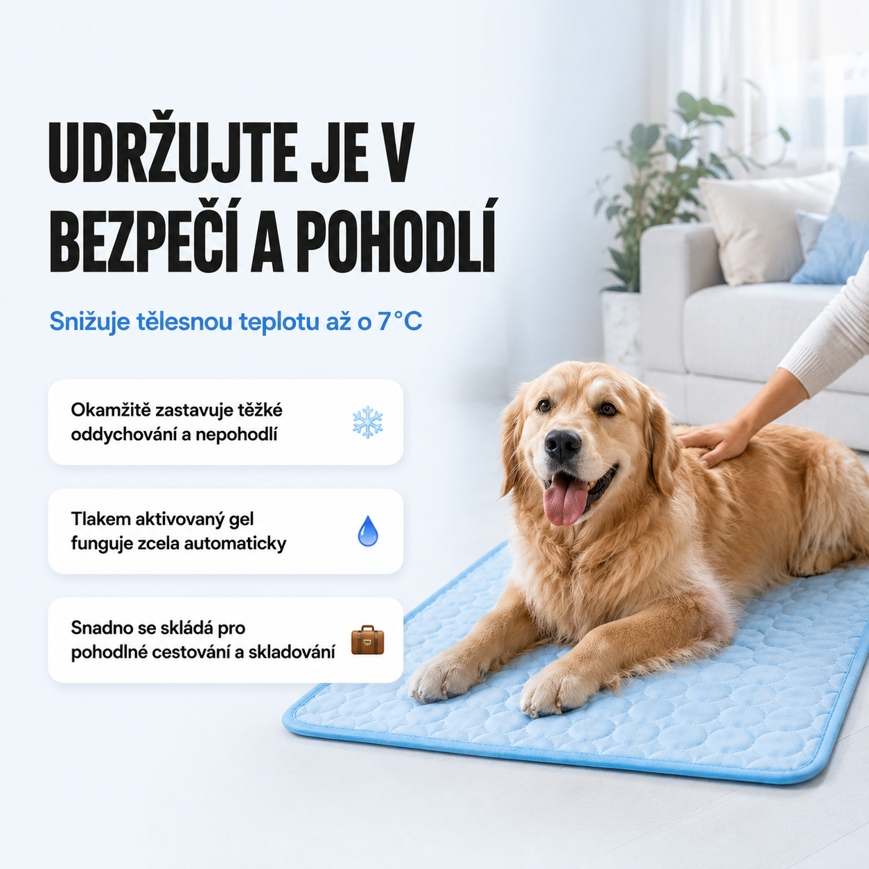CoolMat™ Samochladicí podložka pro psy a kočky